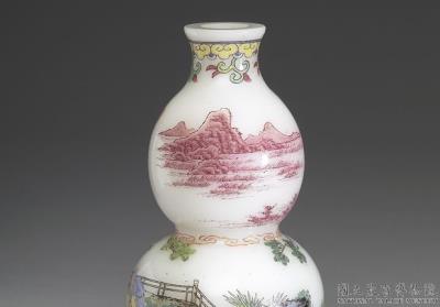 图片[2]-Glass gourd-shaped vase with “Children’s Play” motif in falangcai painted enamels, Qianlong reign (1736-1795), Qing dynasty-China Archive